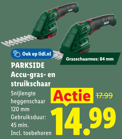 Parkside   heggenschaar folder aanbieding bij  Lidl - details