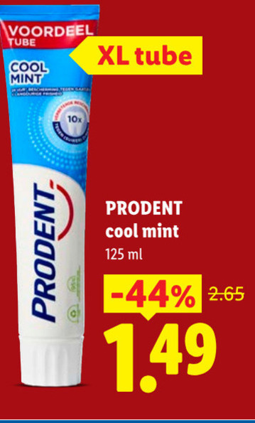Prodent   tandpasta folder aanbieding bij  Lidl - details
