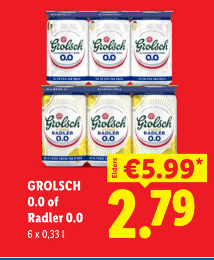 Grolsch   radler bier folder aanbieding bij  Lidl - details