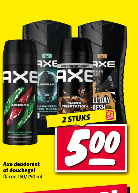 Axe   deodorant, douchegel folder aanbieding bij  Nettorama - details