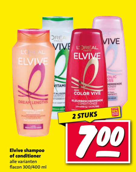 Elvive   conditioner, shampoo folder aanbieding bij  Nettorama - details