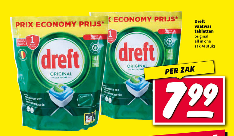 Dreft   vaatwasmiddel folder aanbieding bij  Nettorama - details