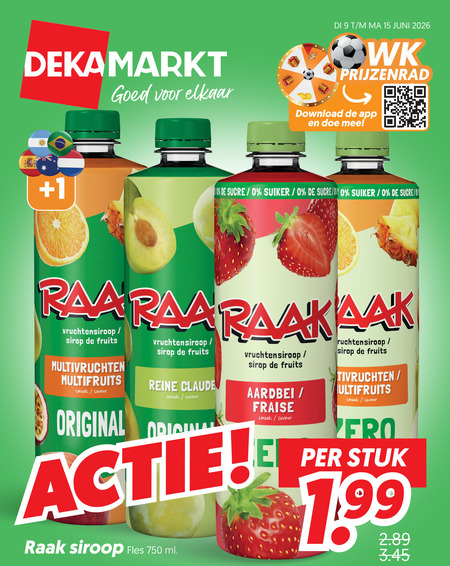 Raak   limonadesiroop folder aanbieding bij  Dekamarkt - details