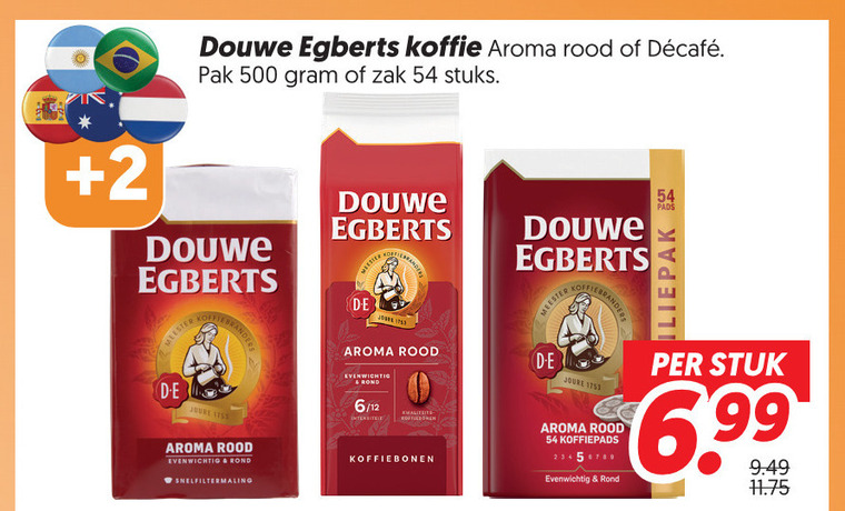 Douwe Egberts   koffiebonen, koffiepad folder aanbieding bij  Dekamarkt - details