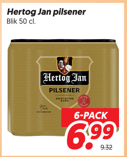 Hertog Jan   blikje bier folder aanbieding bij  Dekamarkt - details
