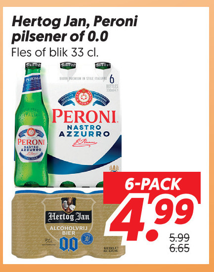Hertog Jan   blikje bier, alcoholvrij bier folder aanbieding bij  Dekamarkt - details