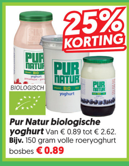 Pur Natur   yoghurt folder aanbieding bij  Dekamarkt - details