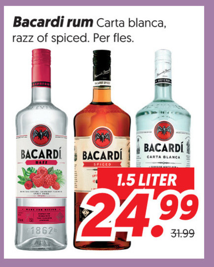 Bacardi   rum folder aanbieding bij  Dekamarkt - details