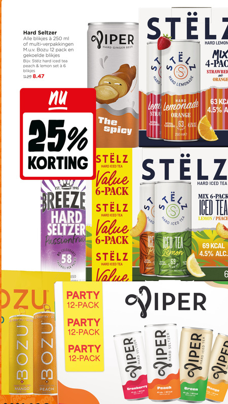 Bozu   hard seltzer folder aanbieding bij  Jumbo - details