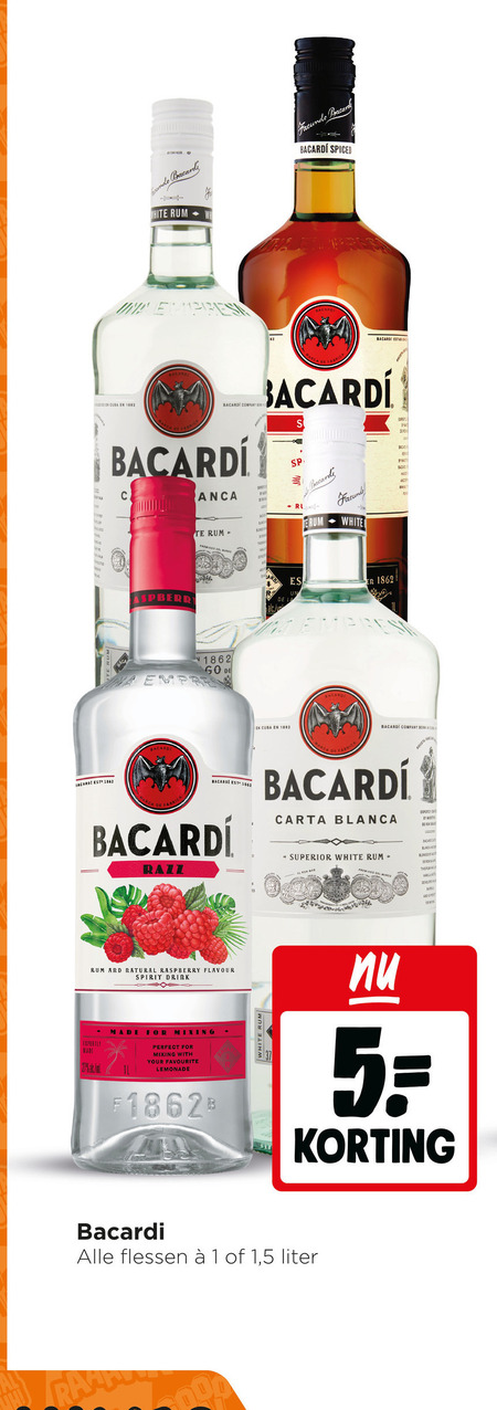 Bacardi   rum folder aanbieding bij  Jumbo - details
