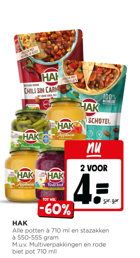 Hak   groenteconserven, bruine bonen folder aanbieding bij  Jumbo - details