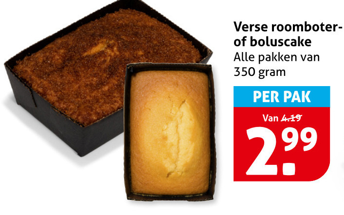 cake 350 verse roomboter pakken pak folder aanbieding bij Hoogvliet