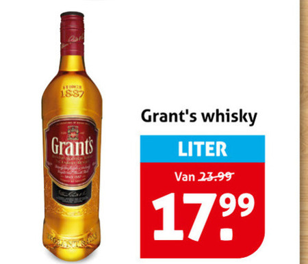 Grants   whisky folder aanbieding bij  Hoogvliet - details