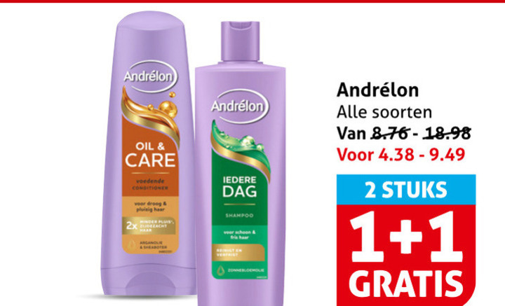 Andrelon   conditioner, shampoo folder aanbieding bij  Hoogvliet - details