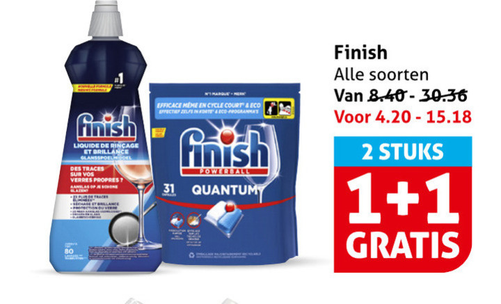Finish   vaatwasmiddel folder aanbieding bij  Hoogvliet - details