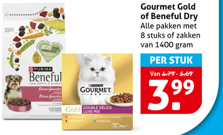 Gourmet   kattenvoer, hondenvoer folder aanbieding bij  Hoogvliet - details