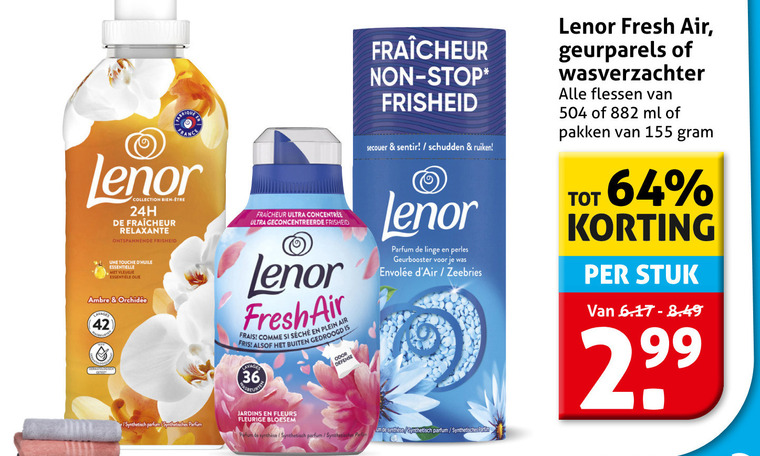 Lenor   wasverzachter folder aanbieding bij  Hoogvliet - details