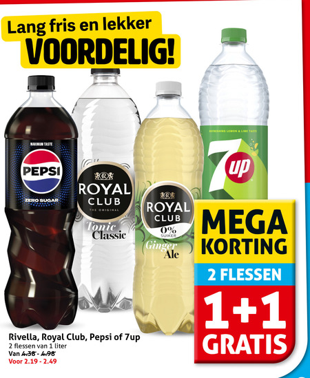 Royal Club   cola, frisdrank folder aanbieding bij  Hoogvliet - details