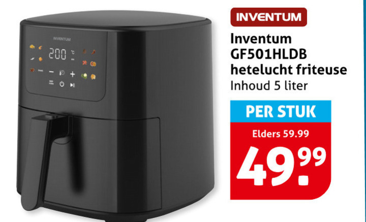 Inventum   friteuse folder aanbieding bij  Hoogvliet - details