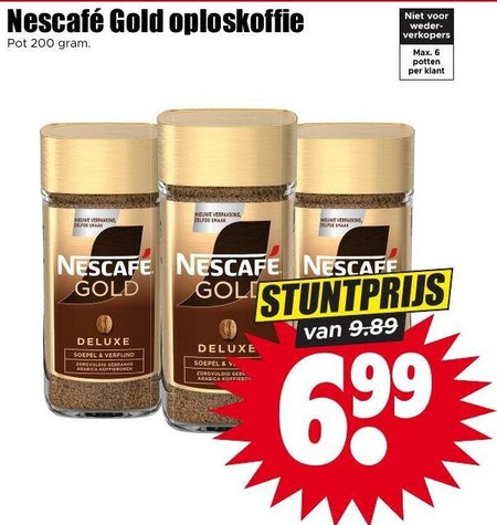 Nescafe   oploskoffie folder aanbieding bij  Dirk - details