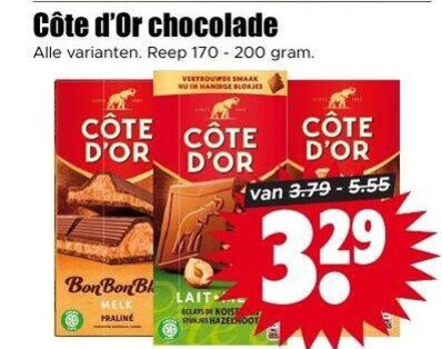 Cote D Or   chocolade folder aanbieding bij  Dirk - details