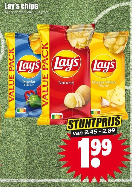 Lays   chips folder aanbieding bij  Dirk - details