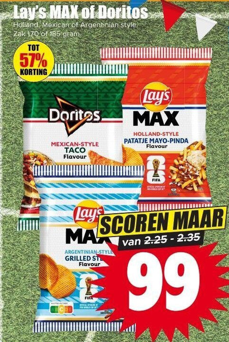 Doritos   chips folder aanbieding bij  Dirk - details