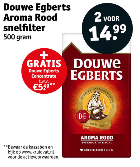 Douwe Egberts   koffie folder aanbieding bij  Kruidvat - details