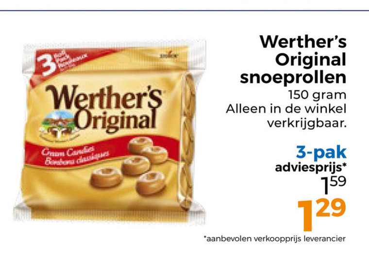 Werthers Original   snoep folder aanbieding bij  Trekpleister - details