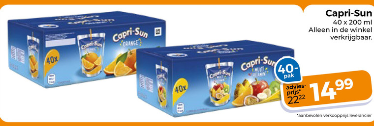 Capri-Sun   fruitdrank folder aanbieding bij  Trekpleister - details