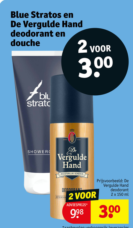 Blue Stratos   deodorant, douchegel folder aanbieding bij  Kruidvat - details