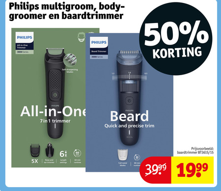 Philips   baardtrimmer folder aanbieding bij  Kruidvat - details