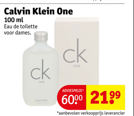 Calvin Klein   eau de toilette folder aanbieding bij  Kruidvat - details