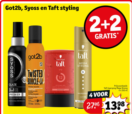 Syoss   hairspray, haargel folder aanbieding bij  Kruidvat - details