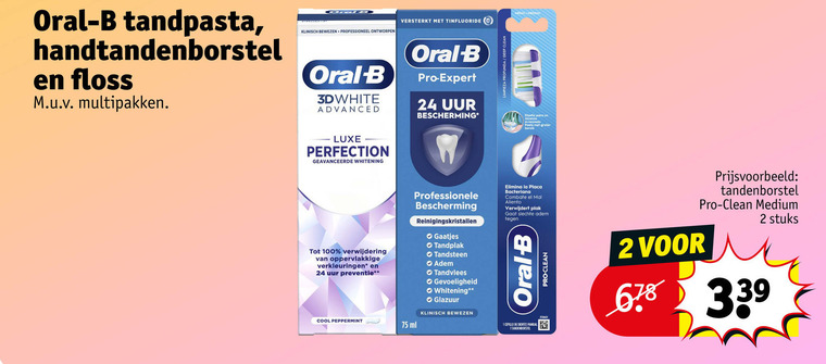 Oral-B   tandpasta, tandenborstel folder aanbieding bij  Kruidvat - details