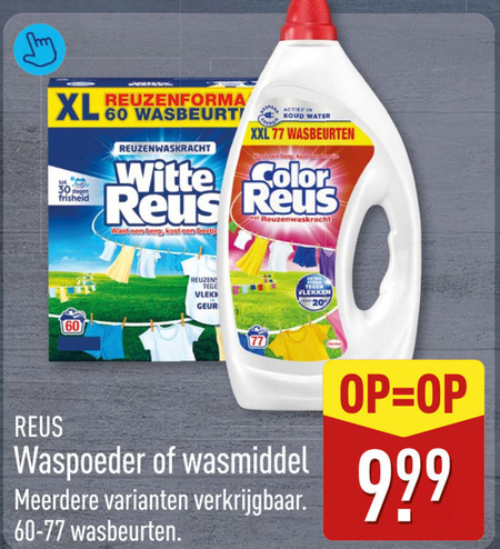 Witte Reus   wasmiddel folder aanbieding bij  Aldi - details