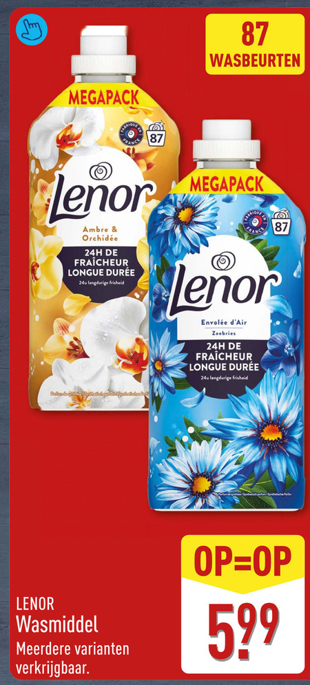 Lenor   wasmiddel folder aanbieding bij  Aldi - details