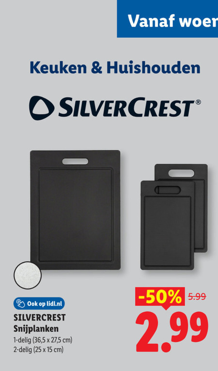 SilverCrest   snijplank folder aanbieding bij  Lidl - details