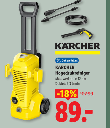 Karcher   hogedrukreiniger folder aanbieding bij  Lidl - details
