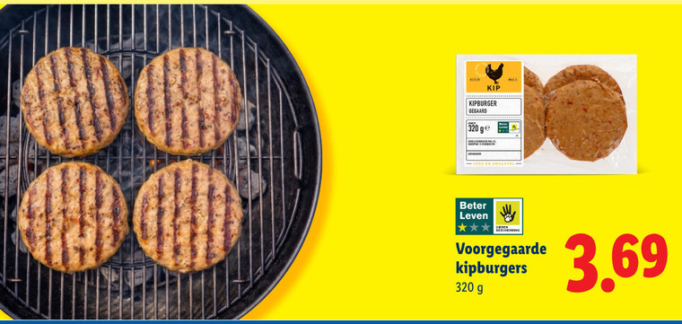 kipburgers 320 kip kipburger gegaard ge beter leven voorgegaarde folder aanbieding bij Lidl