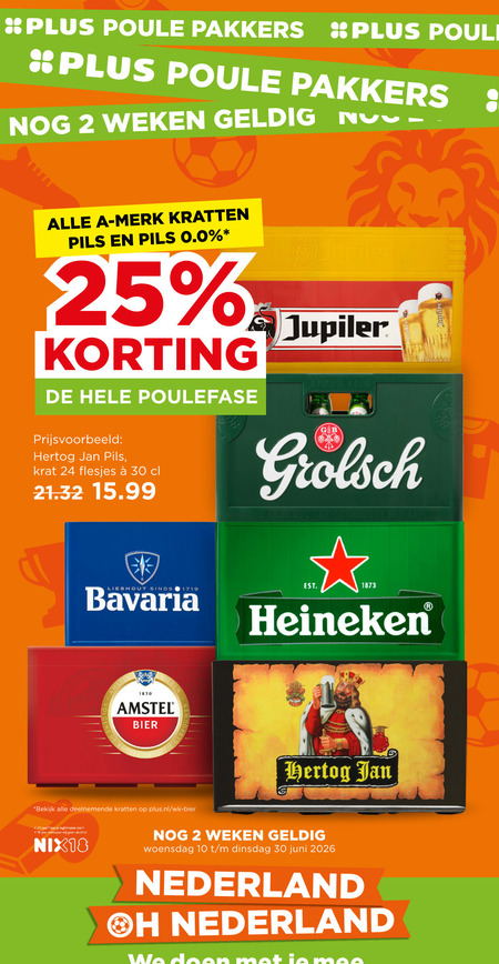 Warsteiner   krat bier folder aanbieding bij  Plus - details