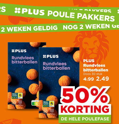 Plus Huismerk   bitterballen folder aanbieding bij  Plus - details