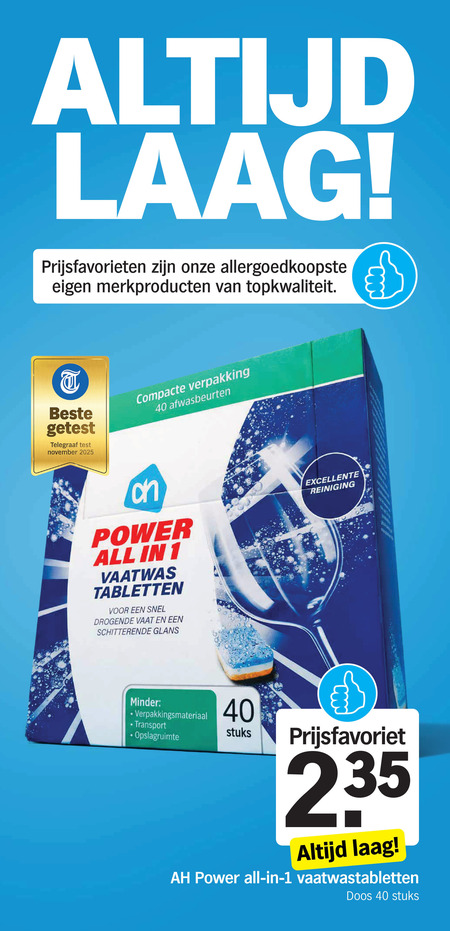Albert Heijn Huismerk   vaatwasmiddel folder aanbieding bij  Albert&nbsp;Heijn - details