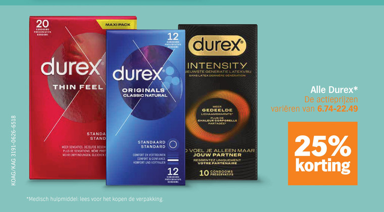 Durex   condooms folder aanbieding bij  Albert&nbsp;Heijn - details