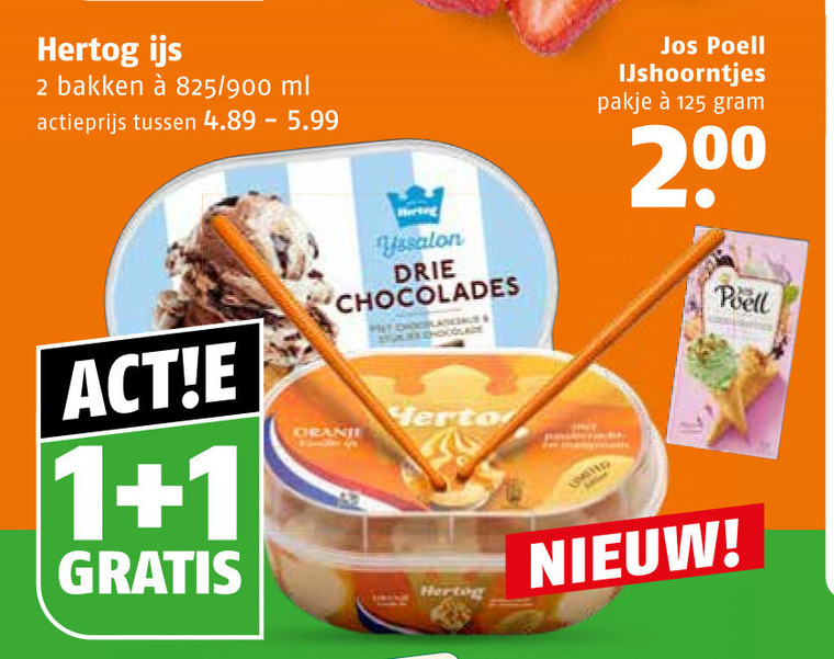 Hertog   ijsspecialiteit folder aanbieding bij  Poiesz - details