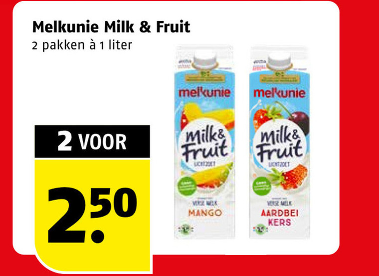 Melkunie   melkdrank folder aanbieding bij  Poiesz - details