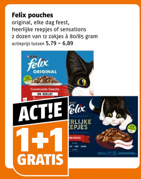 Felix   kattenvoer folder aanbieding bij  Poiesz - details