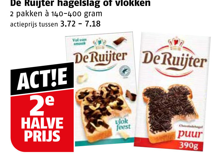 De Ruijter   hagelslag, boterhamvlokken folder aanbieding bij  Poiesz - details