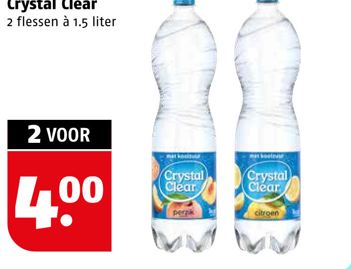 Crystal Clear   fruitdrank folder aanbieding bij  Poiesz - details