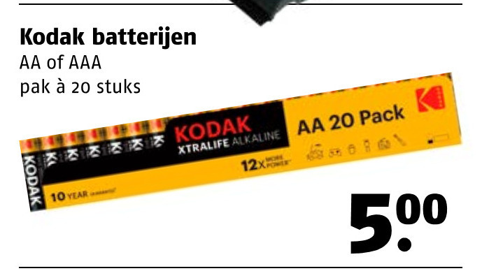 Kodak   batterij folder aanbieding bij  Poiesz - details
